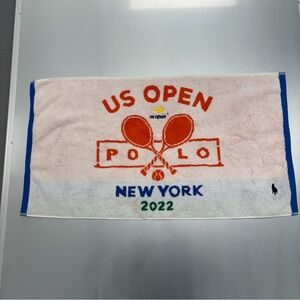 NWT Polo Ralph Lauren US Open 2022 Player Towel White Orange Tennis NEW